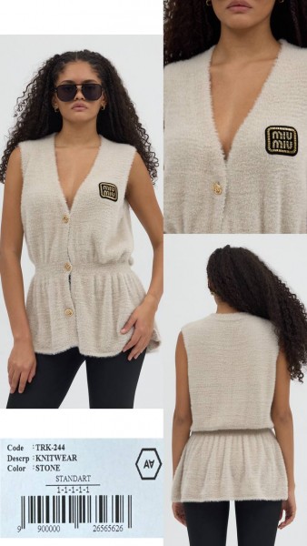 Женский Трикотажный Жилет A.M.N.