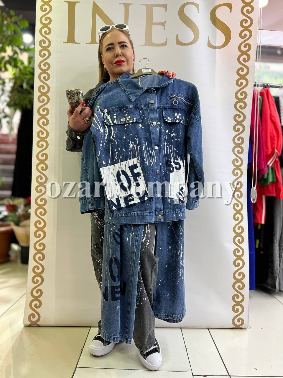 Женский Джинсовый Костюм Iness (Большие размеры)