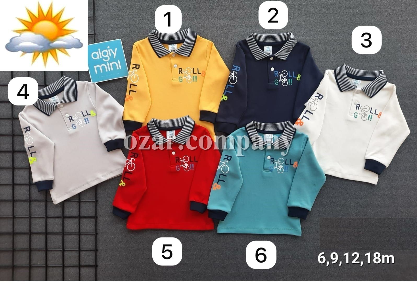 Свитшот Для Мальчика Algiy Mini (6-9-12-18мес.)  Свитшот Для Мальчика Algiy Mini (6-9-12-18мес.)