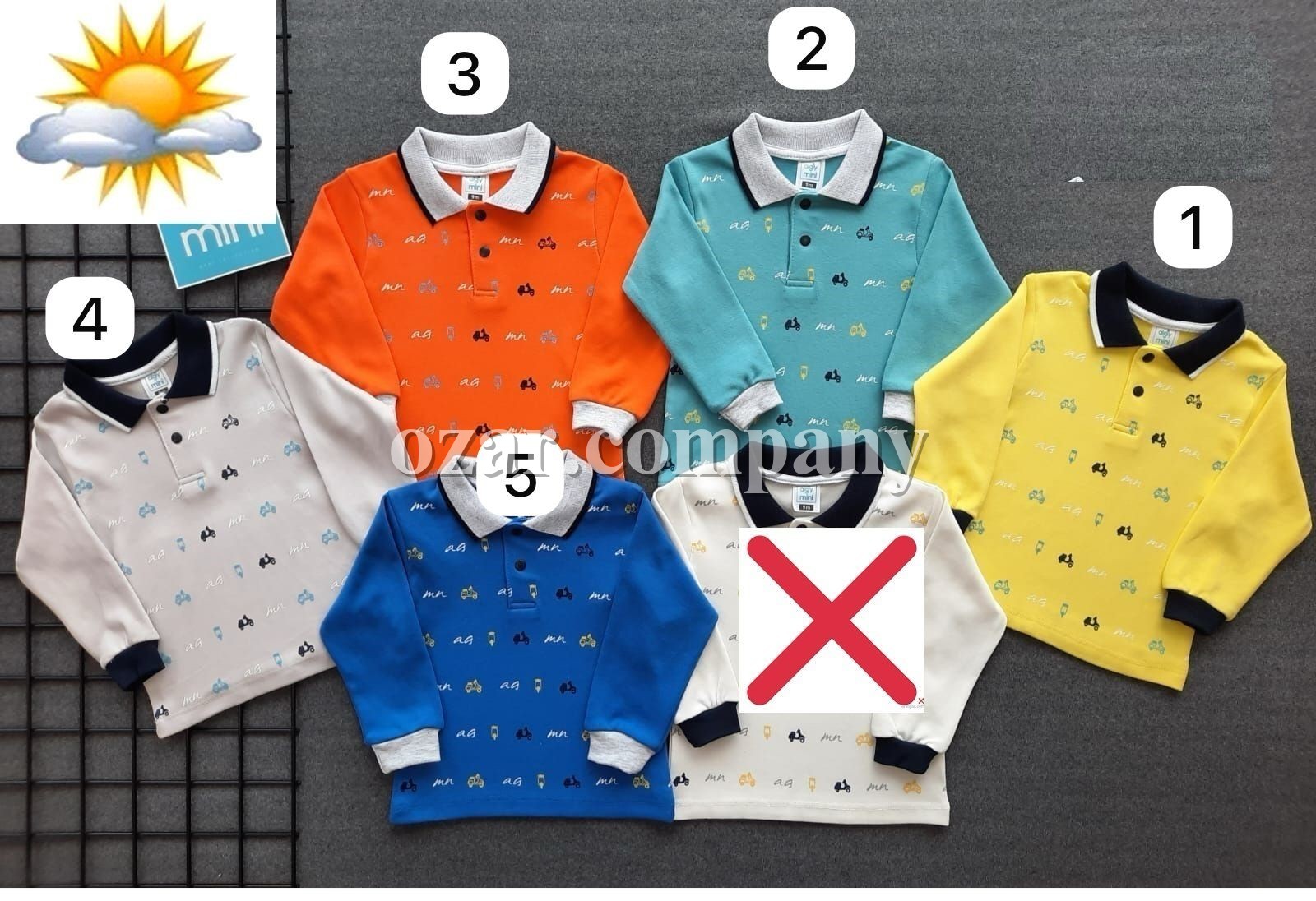 Свитшот Для Мальчика Algiy Mini (6-9-12-18мес.)  Свитшот Для Мальчика Algiy Mini (6-9-12-18мес.)