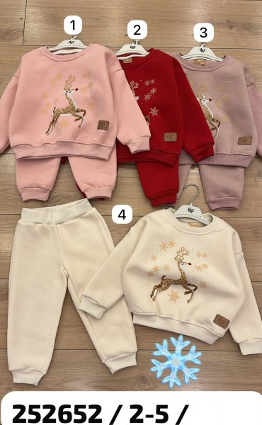 Трикотажный Костюм На Флисе Для Девочки ILO (2-3-4-5лет)