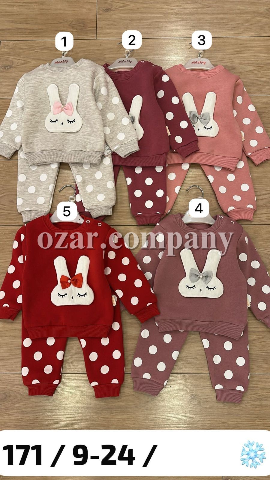 Трикотажный Костюм На Флисе Для Девочки Mini Clup (9-12-18-24мес.) Трикотажный Костюм На Флисе Для Девочки Mini Clup (9-12-18-24мес.)