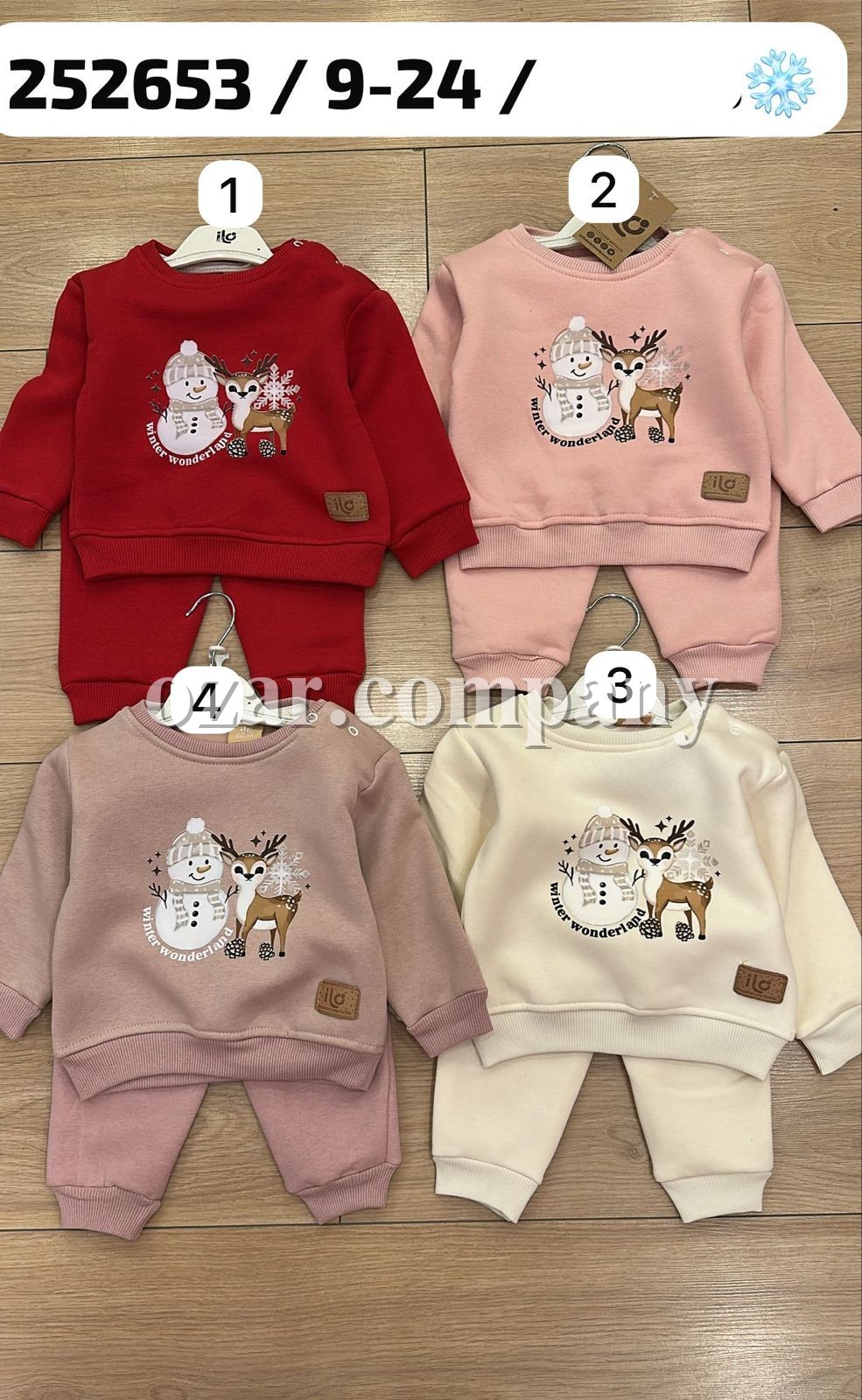 Трикотажный Костюм На Флисе Для Девочки ILO (9-12-18-24мес.) Трикотажный Костюм На Флисе Для Девочки ILO (9-12-18-24мес.)