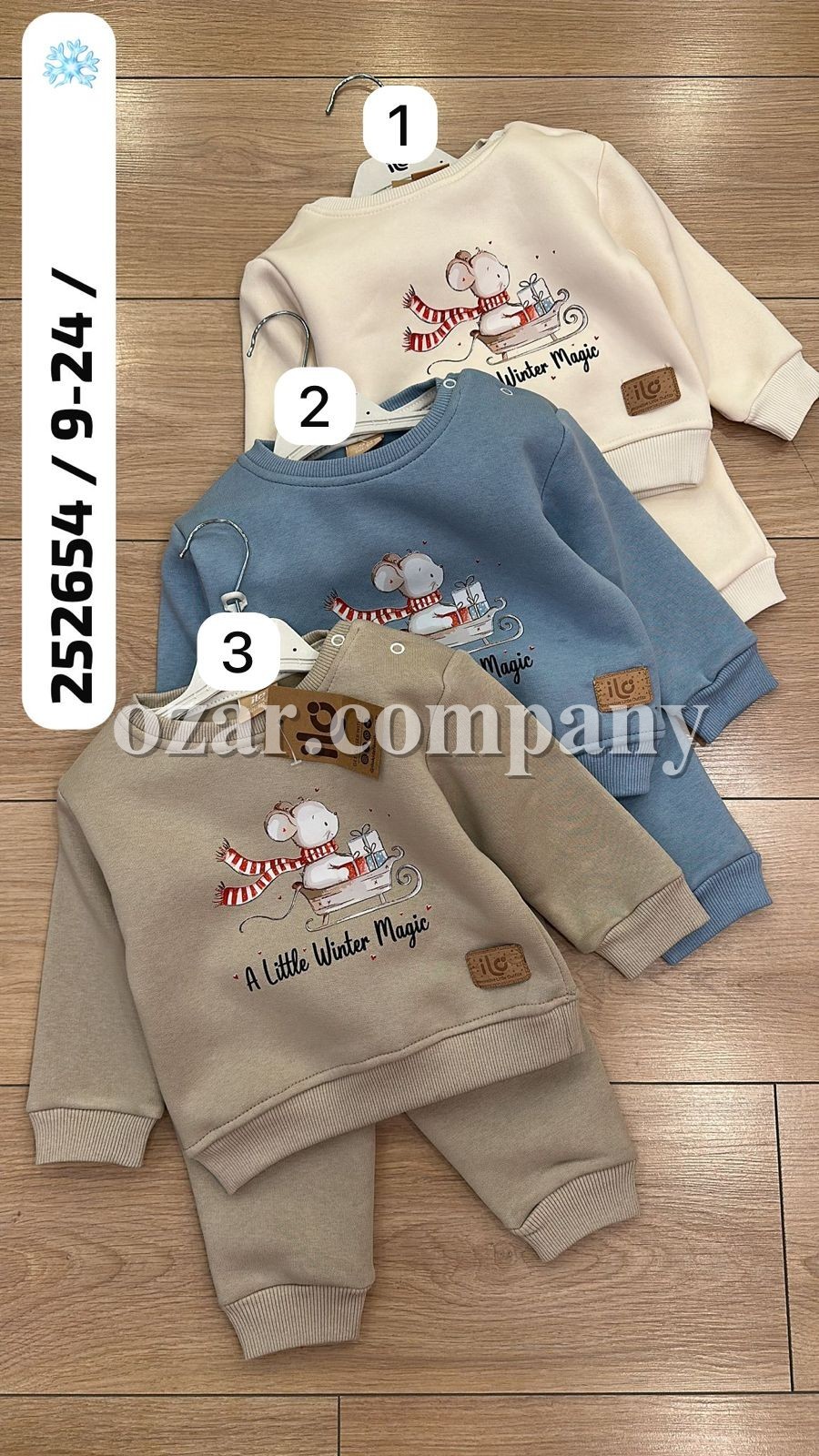 Трикотажный Костюм На Флисе Для Новорождённых ILO (9-12-18-24мес.) Трикотажный Костюм На Флисе Для Новорождённых ILO (9-12-18-24мес.)