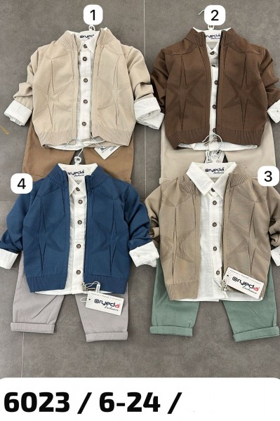 Костюм Тройка Для Мальчика Oryeda (6-12-18-24мес.) Костюм Тройка Для Мальчика Oryeda (6-12-18-24мес.)