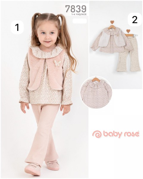 Костюм Тройка Для Девочки Baby Rose (1-2-3-4лет)  Костюм Тройка Для Девочки Baby Rose (1-2-3-4лет)