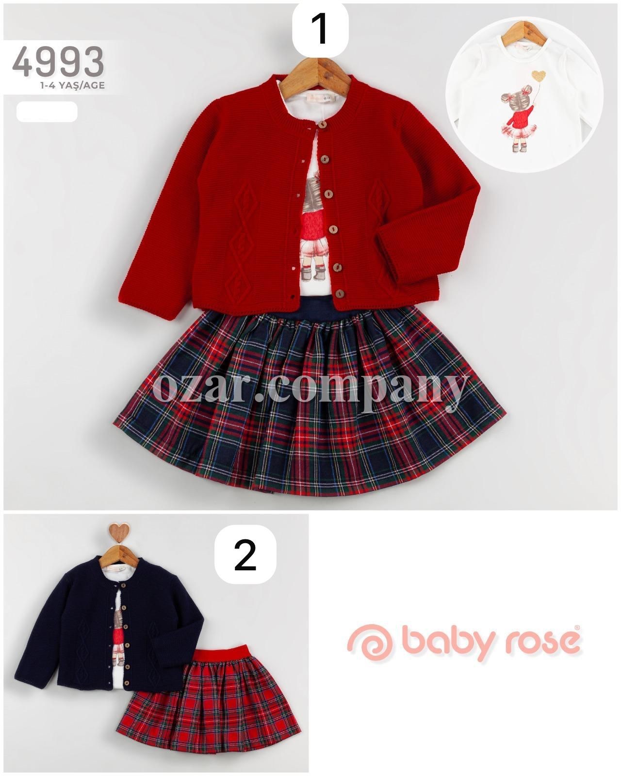 Костюм Тройка Для Девочки Baby Rose (1-2-3-4лет)  Костюм Тройка Для Девочки Baby Rose (1-2-3-4лет)