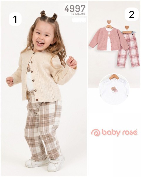 Костюм Тройка Для Девочки Baby Rose (1-2-3-4лет)  Костюм Тройка Для Девочки Baby Rose (1-2-3-4лет)