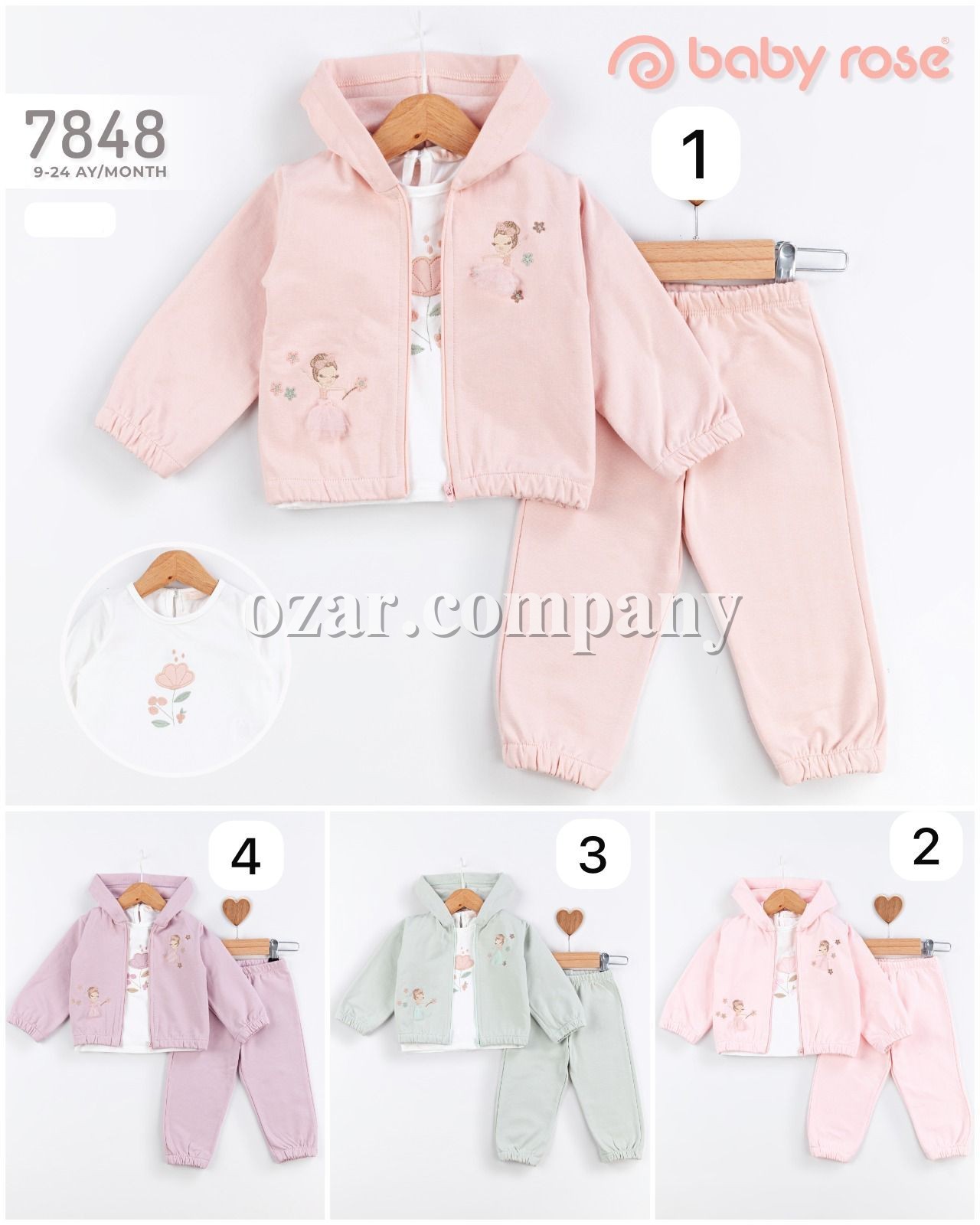Костюм Тройка Для Девочки Baby Rose (9-12-18-24мес.) Костюм Тройка Для Девочки Baby Rose (9-12-18-24мес.)