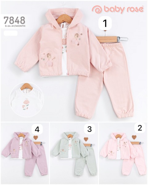 Костюм Тройка Для Девочки Baby Rose (9-12-18-24мес.)