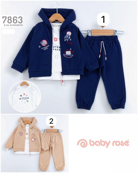 Костюм Тройка Для Мальчика Baby Rose (9-12-18-24мес.) Костюм Тройка Для Мальчика Baby Rose (9-12-18-24мес.)