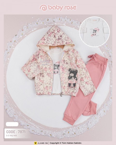 Костюм Тройка Для Девочки Baby Rose (2-3-4-5лет) Костюм Тройка Для Девочки Baby Rose (2-3-4-5лет)