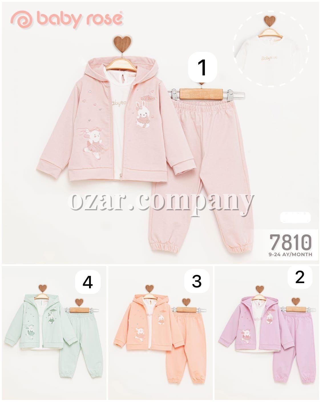 Костюм Тройка Для Девочки Baby Rose (9-12-18-24мес.)