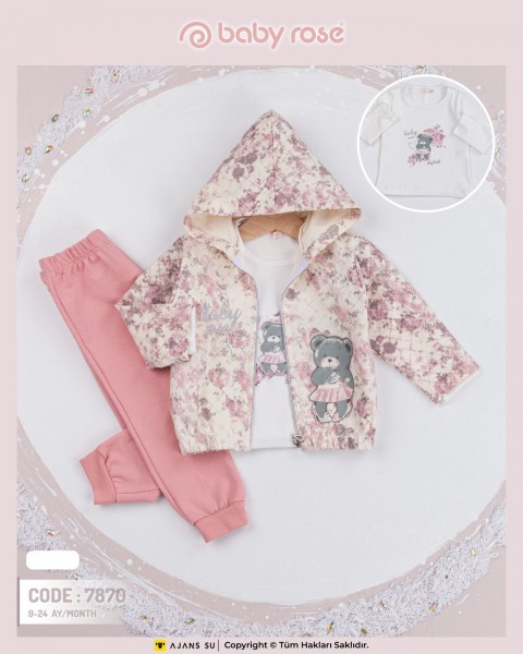 Костюм Тройка Для Девочки Baby Rose (9-12-18-24мес.)