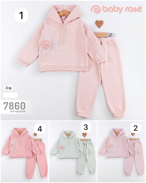 Трикотажный Костюм Тринитка На Флисе Для Девочки Baby Rose (3-4-5-6лет) 