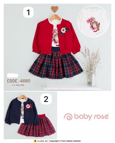 Костюм Тройка Для Девочки Baby Rose (1-2-3-4лет) 