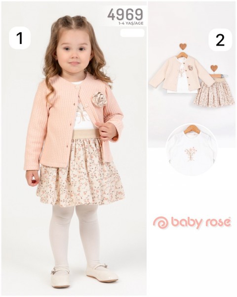 Костюм Тройка Для Девочки Baby Rose (1-2-3-4лет) 