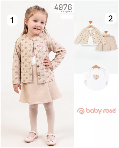 Костюм Тройка Для Девочки Baby Rose (1-2-3-4лет) 