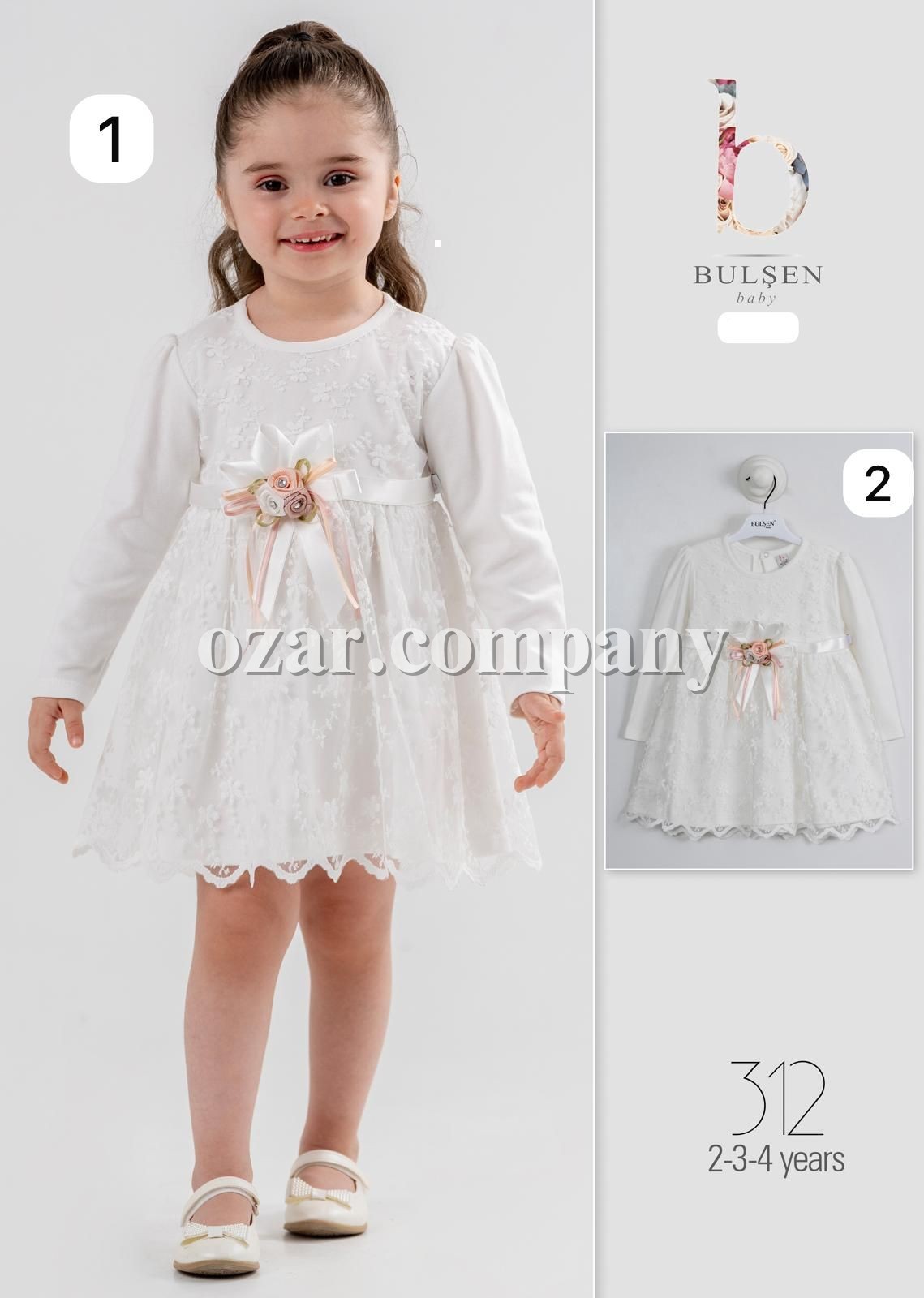 Нарядное Платье Для Девочки Bulsen (2-3-4лет)  Нарядное Платье Для Девочки Bulsen (2-3-4лет)