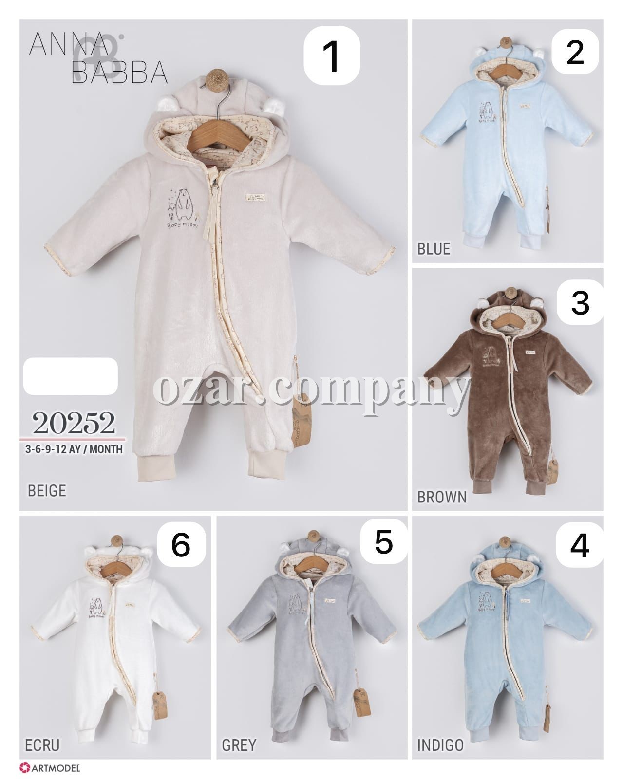 Человечек Для Новорождённых Anna Babba (3-6-9-12мес.)