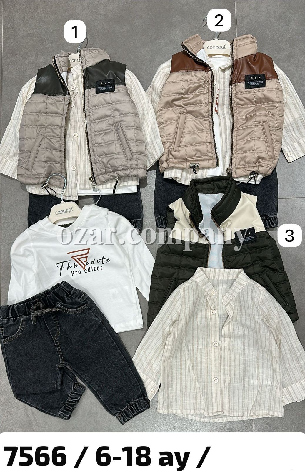 Костюм Тройка Для Мальчика Concept (6-9-12-18мес.) Костюм Тройка Для Мальчика Concept (6-9-12-18мес.)