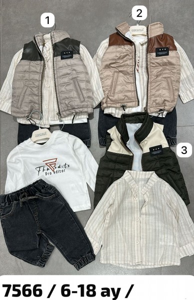 Костюм Тройка Для Мальчика Concept (6-9-12-18мес.) Костюм Тройка Для Мальчика Concept (6-9-12-18мес.)