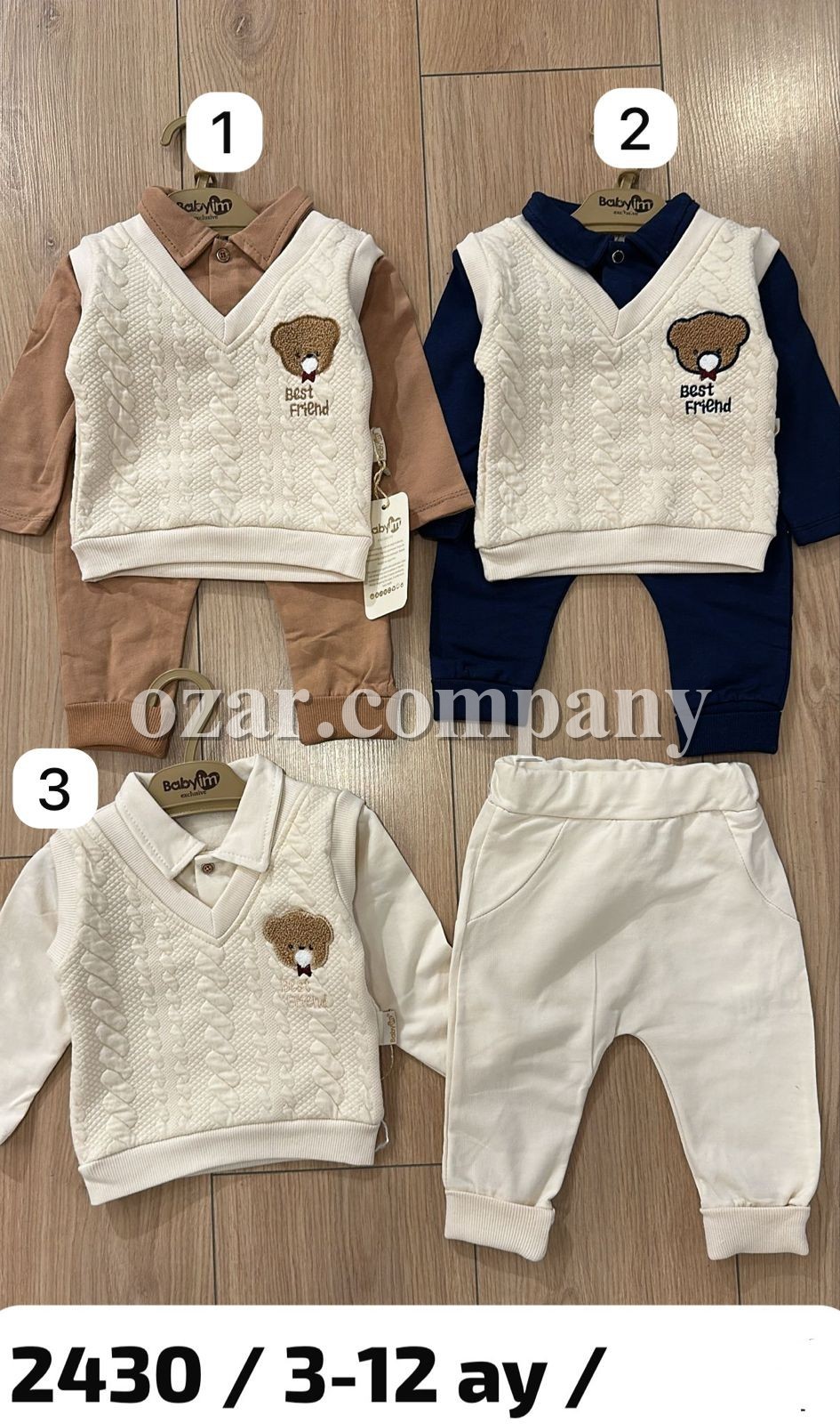 Костюм Тройка Для Мальчика Baby Im (3-6-9-12мес.) Костюм Тройка Для Мальчика Baby Im (3-6-9-12мес.)