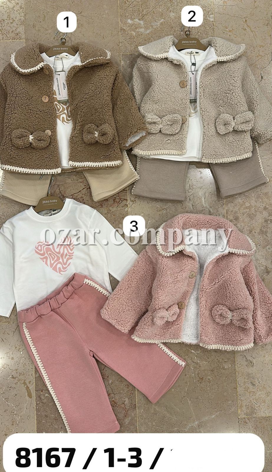 Утеплённый Костюм Тройка Для Девочки Jikko Baby (1-2-3лет)  Утеплённый Костюм Тройка Для Девочки Jikko Baby (1-2-3лет)