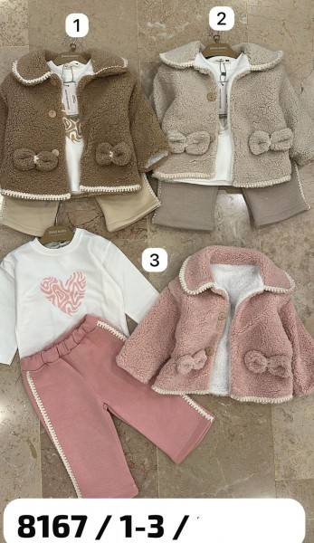 Утеплённый Костюм Тройка Для Девочки Jikko Baby (1-2-3лет)  Утеплённый Костюм Тройка Для Девочки Jikko Baby (1-2-3лет)