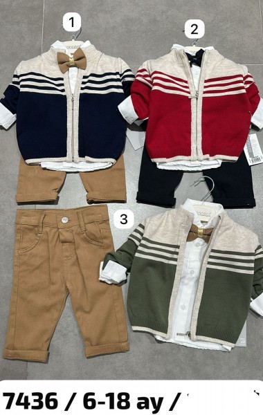 Костюм Тройка Для Мальчика Concept (6-9-12-18мес.) Костюм Тройка Для Мальчика Concept (6-9-12-18мес.)