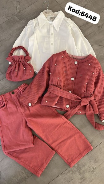 Костюм Тройка Для Девочки Eray Kids (4-5-6-7лет)  Костюм Тройка Для Девочки Eray Kids (4-5-6-7лет)