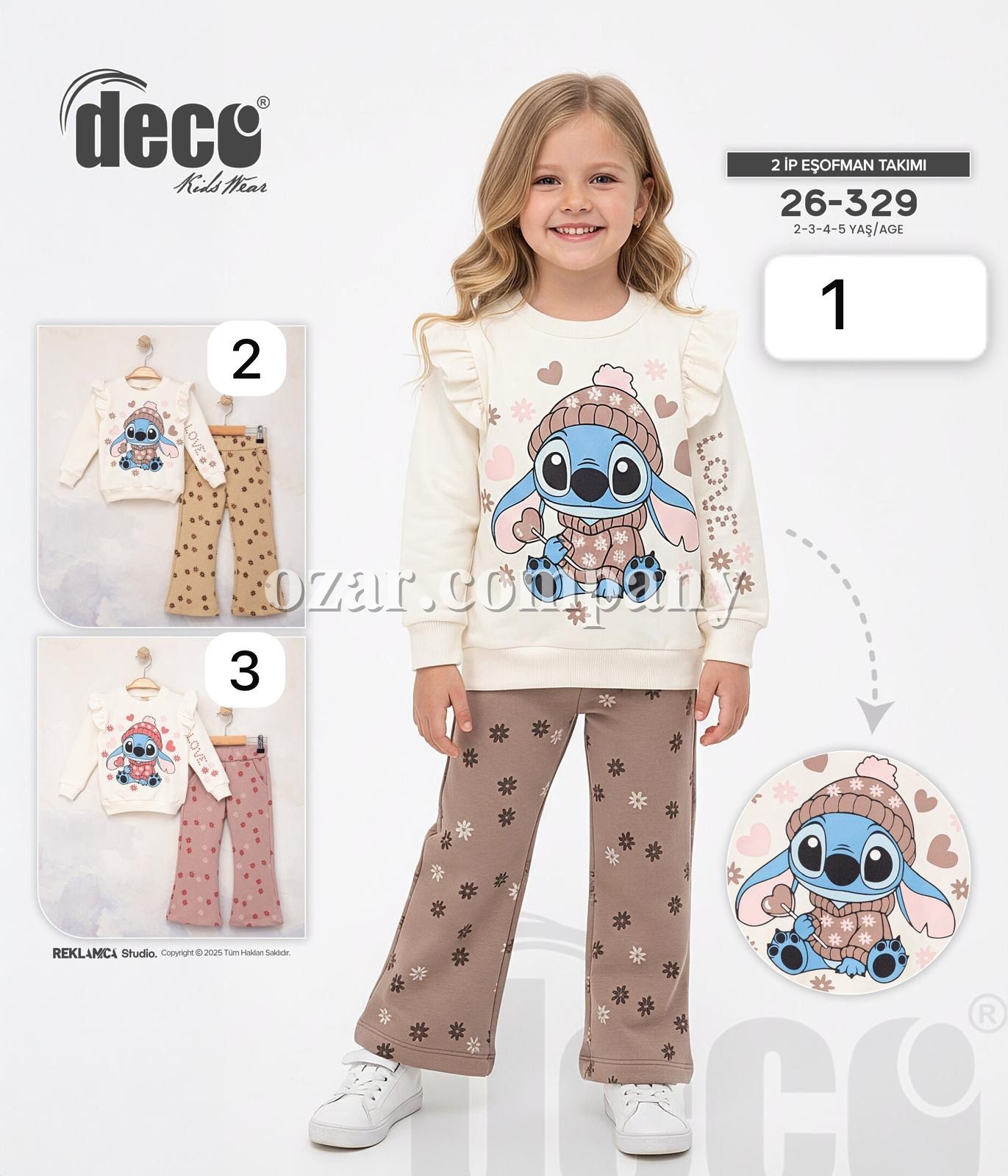 Костюм Двунитка Для Девочки Deco (2-3-4-5лет) Костюм Двунитка Для Девочки Deco (2-3-4-5лет)