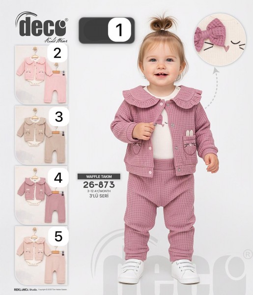 Комплект Для Девочки Deco (3-6/6-9/9-12мес.) Комплект Для Девочки Deco (3-6/6-9/9-12мес.)