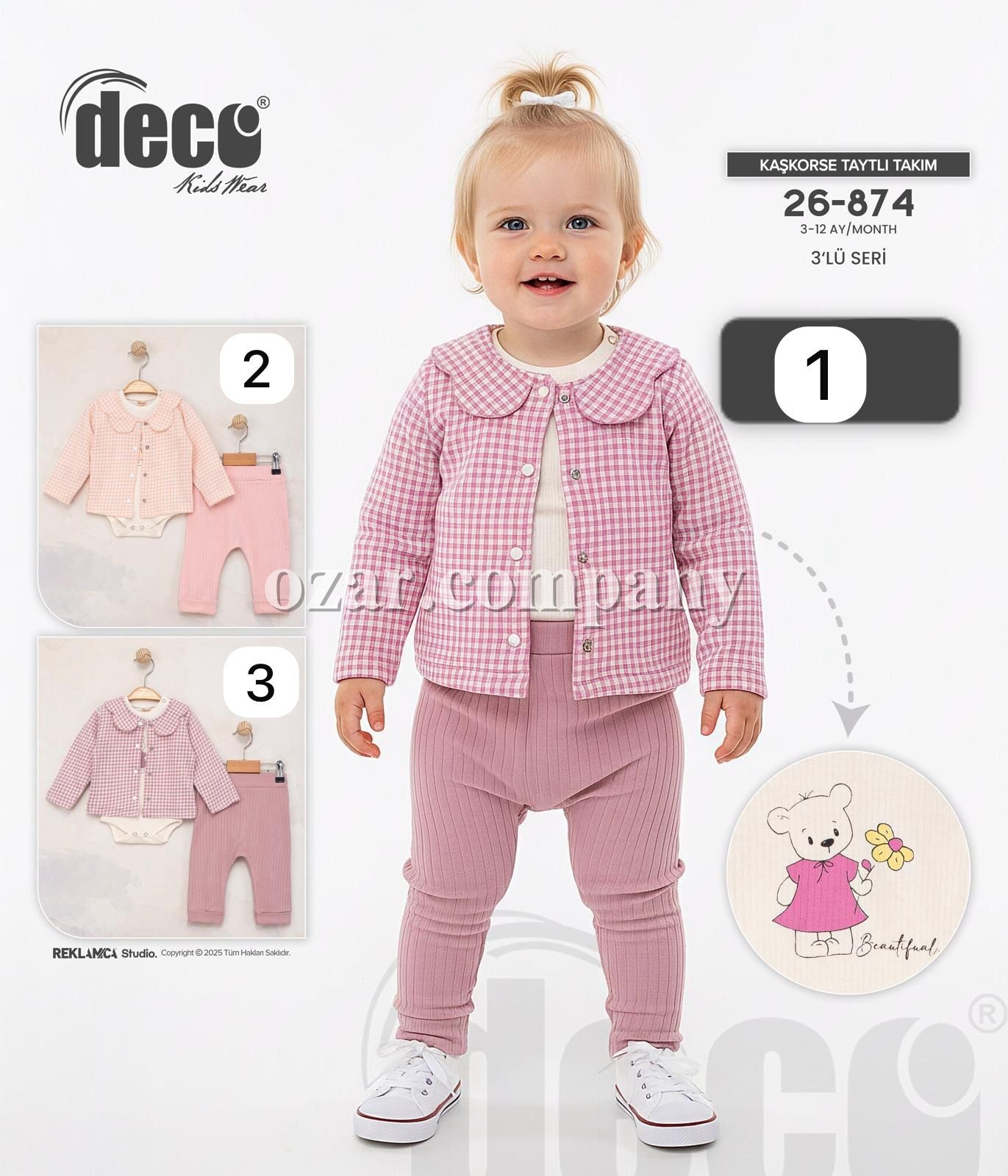 Комплект Для Девочки Deco (3-6/6-9/9-12мес.) Комплект Для Девочки Deco (3-6/6-9/9-12мес.)