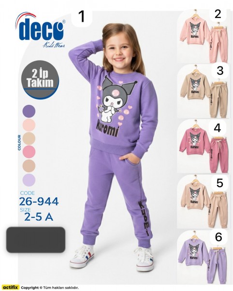 Костюм Двунитка Для Девочки Deco (2-3-4-5лет) Костюм Двунитка Для Девочки Deco (2-3-4-5лет)