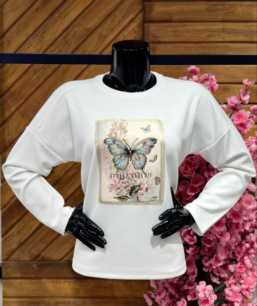 Женский Свитшот Miu Miu Женский Свитшот Miu Miu