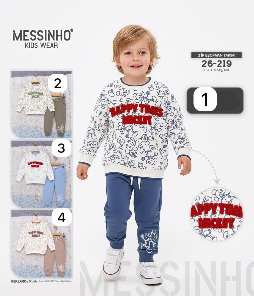 Костюм Двунитка Для Мальчика Messinho (2-3-4-5лет) Костюм Двунитка Для Мальчика Messinho (2-3-4-5лет)