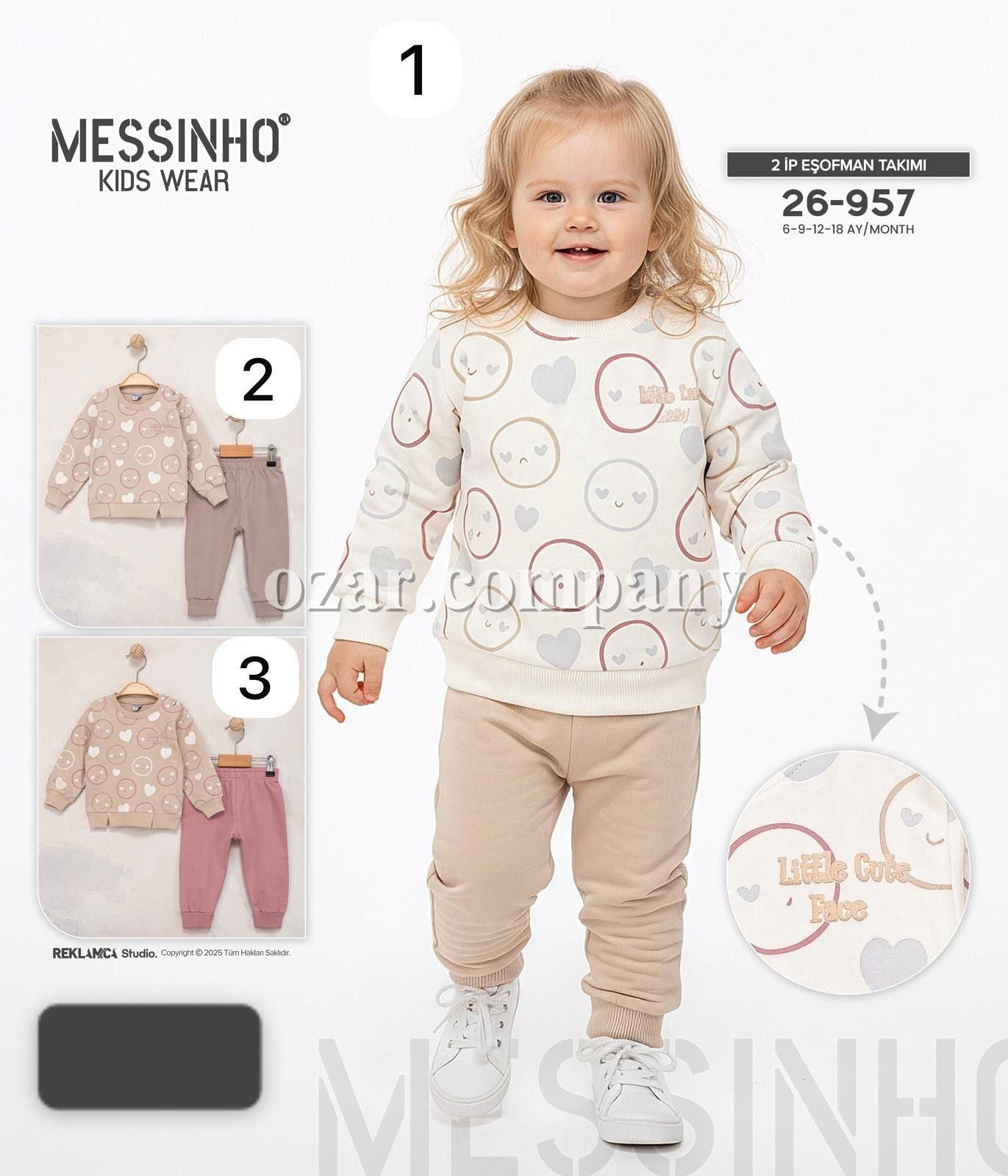 Костюм Двунитка Для Девочки Messinho (6-9-12-18мес.) Костюм Двунитка Для Девочки Messinho (6-9-12-18мес.)