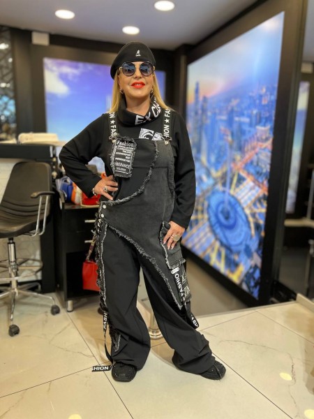 Женский Джинсовый Комбинезон Iness (Большие размеры) Женский Джинсовый Комбинезон Iness (Большие размеры)