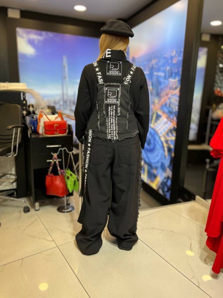 Женский Джинсовый Комбинезон Iness (Большие размеры) Женский Джинсовый Комбинезон Iness (Большие размеры)