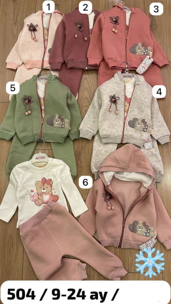 Костюм Тройка На Флисе Для Девочки Mini Clup (9-12-18-24мес.) Костюм Тройка На Флисе Для Девочки Mini Clup (9-12-18-24мес.)