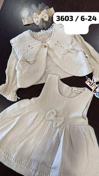 Муслиновый Сарафан Для Девочки Mini Born (6-9/9-12/12-18/18-24мес.) Муслиновый Сарафан Для Девочки Mini Born (6-9/9-12/12-18/18-24мес.)