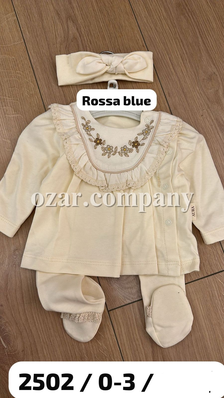 Комплект Для Девочки Rossa Blue (0-3мес.) Комплект Для Девочки Rossa Blue (0-3мес.)