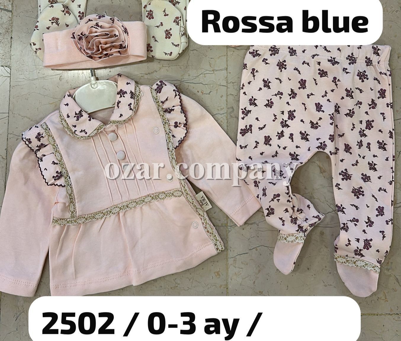Комплект Для Девочки Rossa Blue (0-3мес.) Комплект Для Девочки Rossa Blue (0-3мес.)