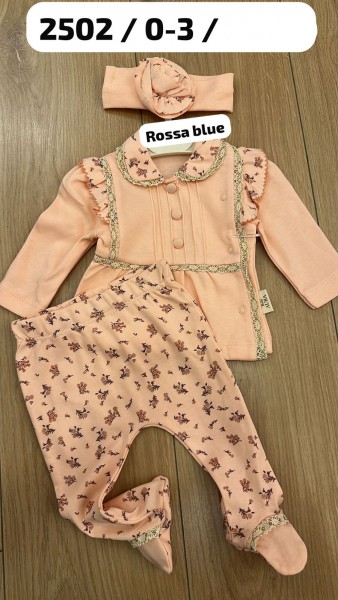 Комплект Для Девочки Rossa Blue (0-3мес.) Комплект Для Девочки Rossa Blue (0-3мес.)