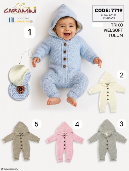 Утеплённый Человечек Для Новорождённых Caramini (3-6/6-9/9-12мес.) Утеплённый Человечек Для Новорождённых Caramini (3-6/6-9/9-12мес.)