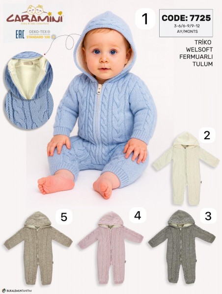 Утеплённый Человечек Для Новорождённых Caramini (3-6/6-9/9-12мес.) Утеплённый Человечек Для Новорождённых Caramini (3-6/6-9/9-12мес.)