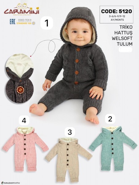 Утеплённый Человечек Для Новорождённых Caramini (3-6/6-9/9-12мес.) Утеплённый Человечек Для Новорождённых Caramini (3-6/6-9/9-12мес.)