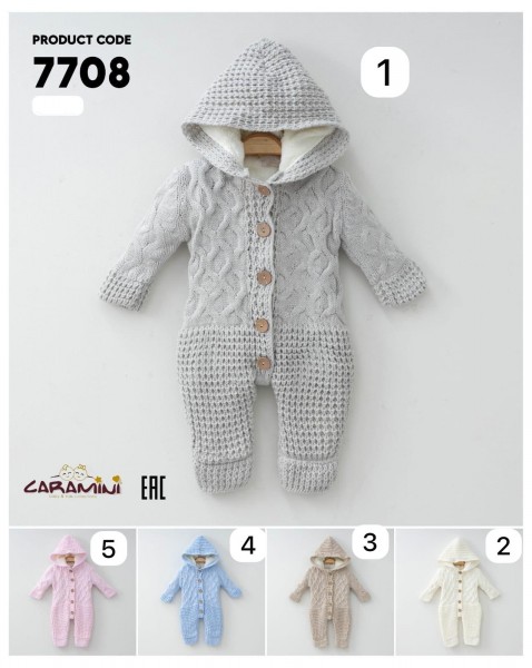 Утеплённый Человечек Для Новорождённых Caramini (3-6/6-9/9-12мес.) Утеплённый Человечек Для Новорождённых Caramini (3-6/6-9/9-12мес.)