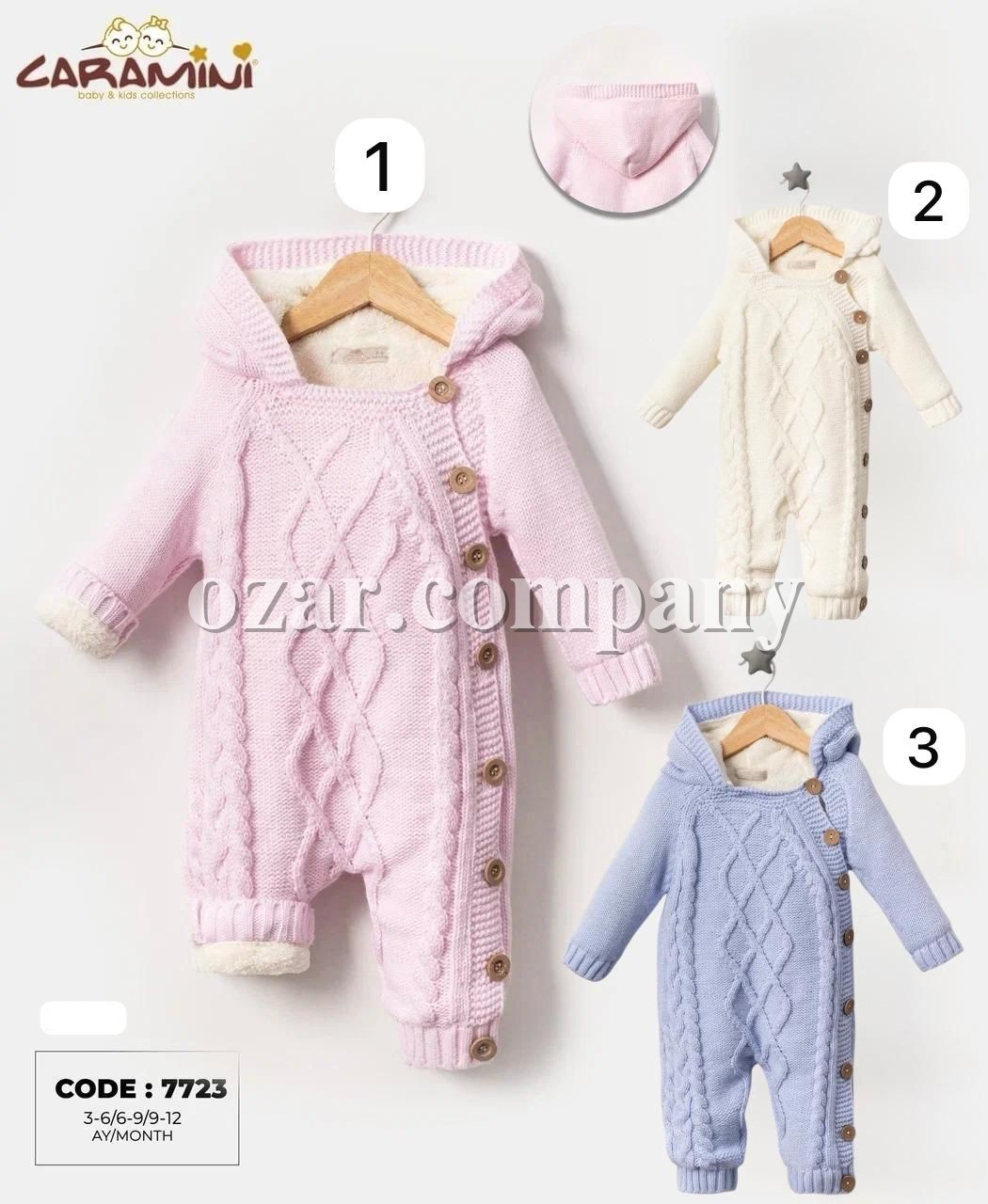 Утеплённый Человечек Для Новорождённых Caramini (3-6/6-9/9-12мес.) Утеплённый Человечек Для Новорождённых Caramini (3-6/6-9/9-12мес.)